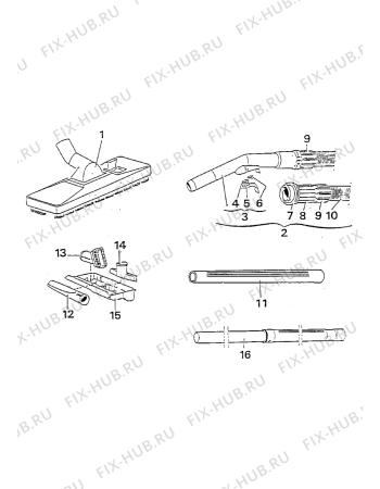 Взрыв-схема пылесоса Acec AT258 - Схема узла Accessories